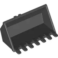 LEGO Fahrzeuge 30394 Baggerschaufel 7 Zähne 3x6 (2-Finger Scharnier), schwarz