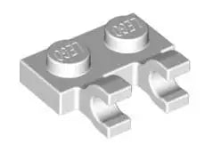 LEGO Sonderplatten 60470b Platte 1x2 mit 2 Clips (waagrecht), weiß