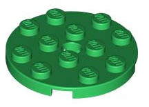 LEGO Platten 60474 Platte rund 4x4 mit Loch, grün