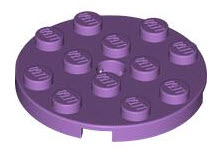 LEGO Platten 60474 Platte rund 4x4 mit Loch, mittel-lavendel