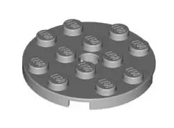LEGO Platten 60474 Platte rund 4x4 mit Loch, hellgrau