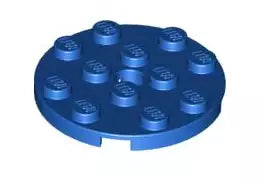 LEGO Platten 60474 Platte rund 4x4 mit Loch, blau