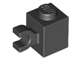 LEGO Sondersteine 60476 Stein 1x1 mit waagrechtem Clip, schwarz