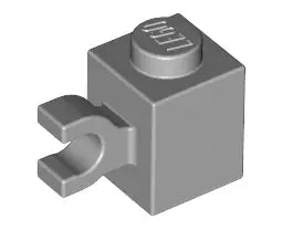 LEGO Sondersteine 60476 Stein 1x1 mit waagrechtem Clip, hellgrau
