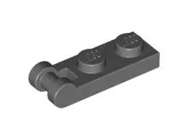 LEGO Gelenke 60478 Scharnierplatte 1x2 mit geschlossenem Griff (schmal), dunkelgrau