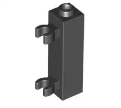 LEGO Sondersteine 60583b 1x1x3 mit 2 senkrechten Clips, schwarz