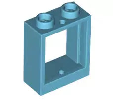 LEGO Türen und Fenster 60592 Fensterrahmen 1x2x2, mittel-azurblau