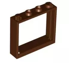 LEGO Türen und Fenster 60594 Fensterrahmen 1x4x3, rotbraun
