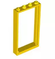 LEGO Türen und Fenster 60596 Türrahmen 1x4x6, gelb