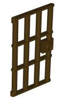 LEGO Türen und Fenster 60621 Gittertürflügel für Rahmen 1x4x6 und 2x4x6, dunkelbraun