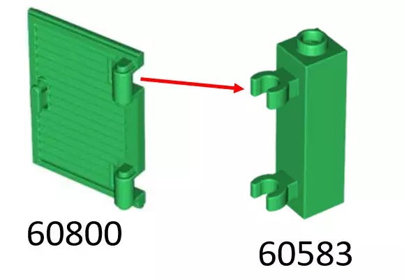 LEGO Türen und Fenster 60800 Fensterladen 1x2x3, blau