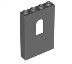 LEGO Wandelemente 60808 Burgwand 1x4x5, dunkelgrau