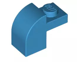 LEGO Sondersteine 6091 Bogenstein 2x1x1 1/3, dunkel-azurblau