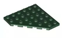 LEGO Sonderplatten 6106 Platte 6x6 mit abgeschrägtem Eck, dunkelgrün
