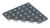 LEGO Sonderplatten 6106 Platte 6x6 mit abgeschrägtem Eck, sandblau