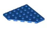 LEGO Sonderplatten 6106 Platte 6x6 mit abgeschrägtem Eck, blau