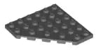LEGO Sonderplatten 6106 Platte 6x6 mit abgeschrägtem Eck, dunkelgrau