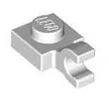 LEGO Sonderplatten 61252 Platte 1x1 mit Clip (waagrecht), weiß