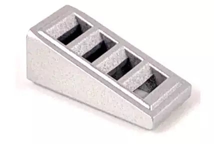 LEGO Schrägsteine 61409 Dachstein 2x1x2/3 mit Gitter, silbermetallic