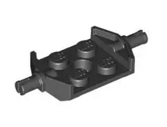 LEGO Fahrzeuge 6157 Platte 2x2 2/3 mit Radachsen, schwarz