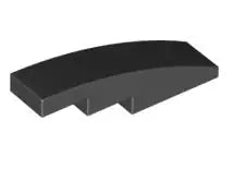 LEGO Schrägsteine 61678 Bogenstein 1x4 ohne Noppen, schwarz