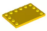 LEGO Fliesen 6180 Fliese 4x6 mit Noppen an drei Seiten, gelb