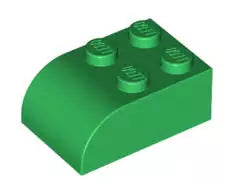 LEGO Schrägsteine 6215 Bogenstein 2x3 mit 4 Noppen, grün