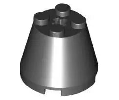 LEGO Schrägsteine 6233 Kegel 3x3x2 mit 4 Noppen, schwarz