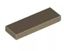 LEGO Fliesen 63864 Fliese 1x3, dunkelbeige