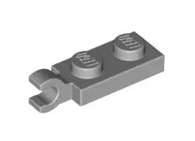 LEGO Sonderplatten 63868 Platte 1x2 mit Clip (waagrecht), hellgrau