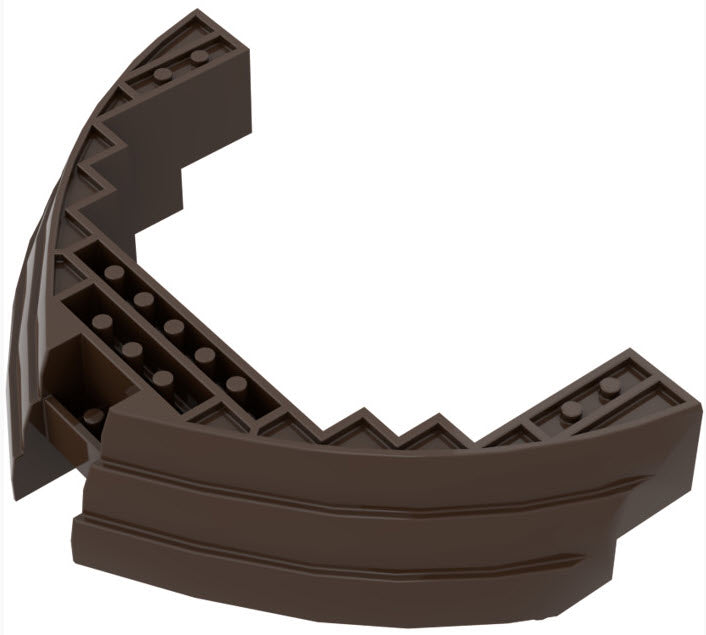 LEGO Boote 64645 Schiffsrumpf-Bug 16x10x3, dunkelbraun