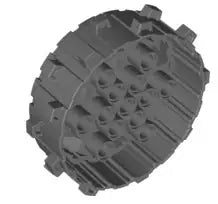LEGO Räder und Reifen 64711 Plastikrad 8x8 mit Spikes, dunkelgrau