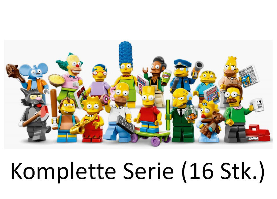 LEGO Simpsons Serie 1 Minifiguren 71005 Alle 16 Minifiguren