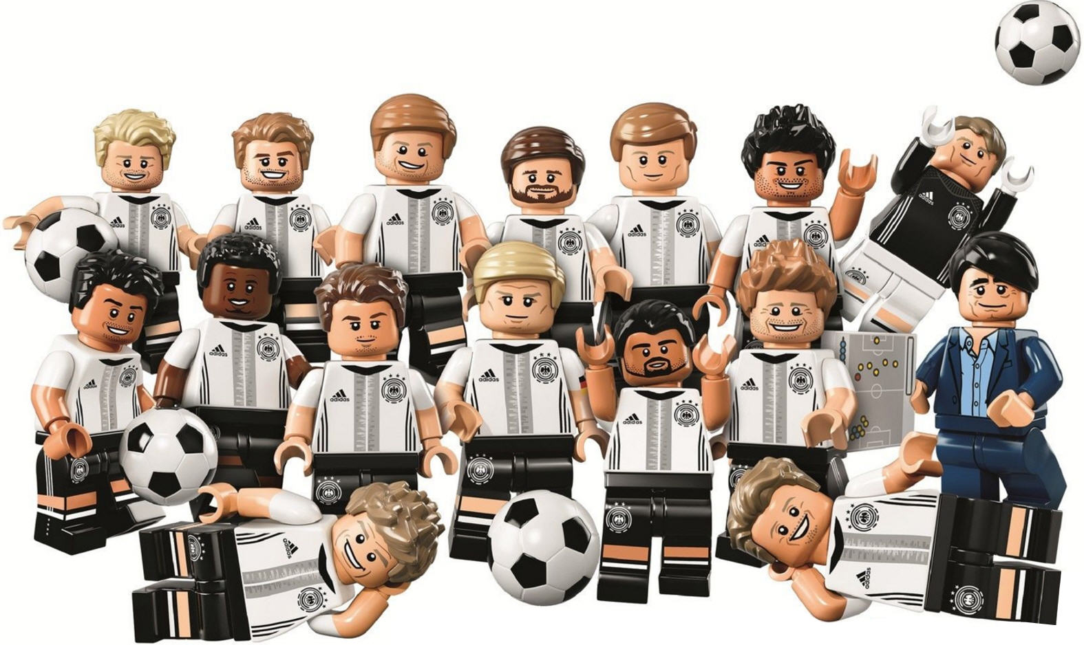 Minifiguren: LEGO DFB "Die Mannschaft" Minifiguren 71014 Alle 16 Minifiguren