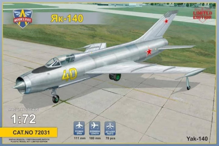 ModelSvit 72031 Yakovlev Yak-140 Soviet prototype fighter, 1:72
