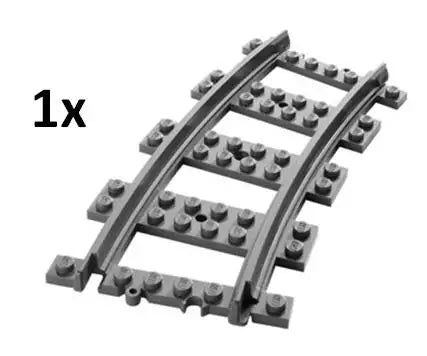 LEGO Eisenbahn 53400 Gebogene Schiene, dunkelgrau