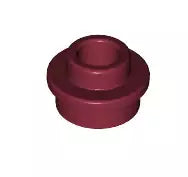LEGO Platten 85861 Platte rund 1x1 mit Loch, dunkelrot