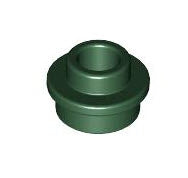 LEGO Platten 85861 Platte rund 1x1 mit Loch, dunkelgrün