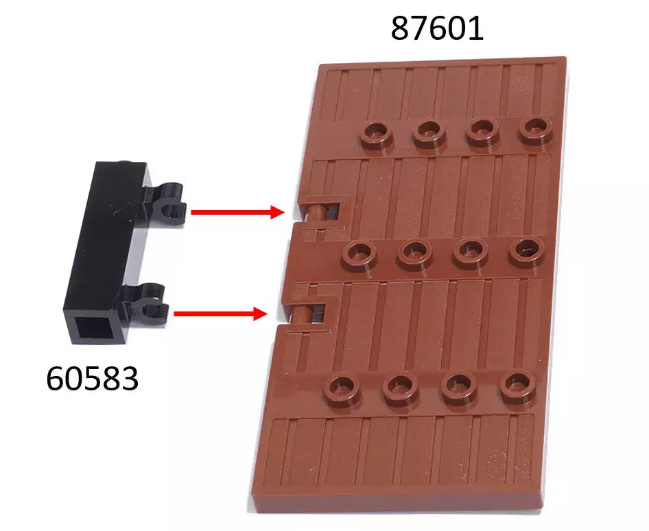 LEGO Türen und Fenster 87601 Torflügel 1x5x8 1/2, rotbraun
