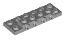 LEGO Sonderplatten 87609 Konverterplatte 2x6x2/3 mit 4 seitlichen Noppen, hellgrau