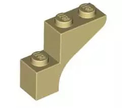 LEGO Steine 88292 Bogensteinsegment 1x3x2, beige
