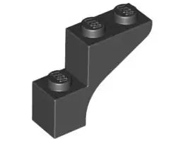 LEGO Steine 88292 Bogensteinsegment 1x3x2, schwarz