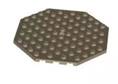 LEGO Sonderplatten 89523 Platte oktagonal 10x10 mit Loch, dunkelbeige