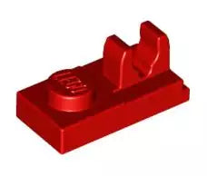 LEGO Sonderplatten 92280 Platte 1x2 oben mit Clip, rot