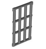 LEGO Türen und Fenster 92589 Gitter für Rahmen 1x4x6 und 2x4x6, perldunkelgrau