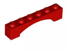 LEGO Steine 92950 Bogenstein 1x6, rot