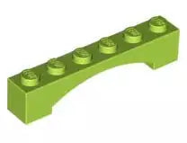 LEGO Steine 92950 Bogenstein 1x6, lindgrün