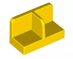 LEGO Wandelemente 93095 Paneel 1x2x1 mit Mittelsteg, gelb