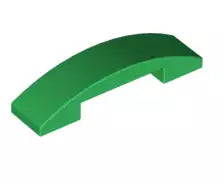 LEGO Schrägsteine 93273 Bogenstein 1x4 ohne Noppen, grün