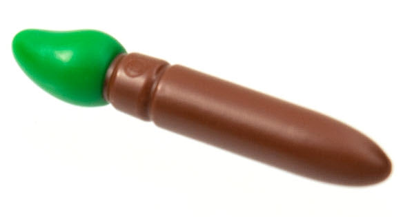 LEGO Minifiguren Zubehör 93552pb04 Pinsel mit grüner Spitze, rotbraun